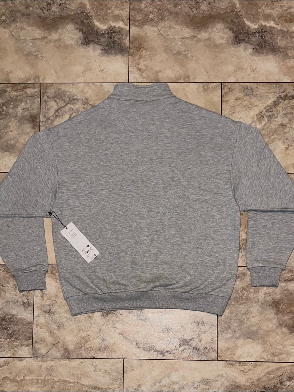 Alo Yoga Accolade 1/4 Zip Pullover Heather Grey Quarter Zip Sweatshirt Medium - Picture 2 of 11